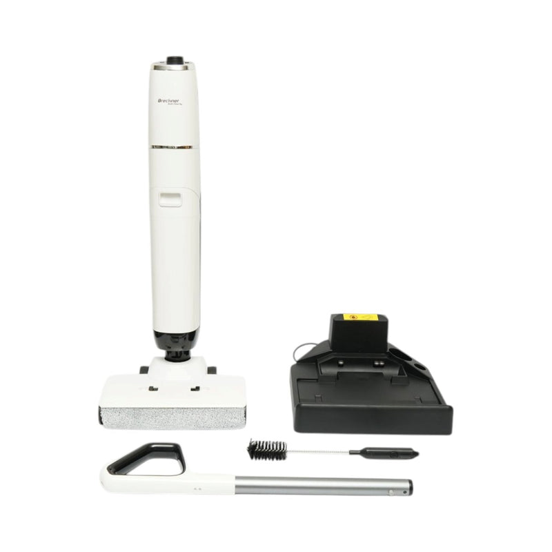 Aspirapolvere verticale senza fili con funzione lavapavimenti, 200 W, potenza di aspirazione 18.000 Pa, batteria da 5.000 mAh, serbatoi dell'acqua 2 × 600 ml, comando vocale, display digitale Breckner Germany