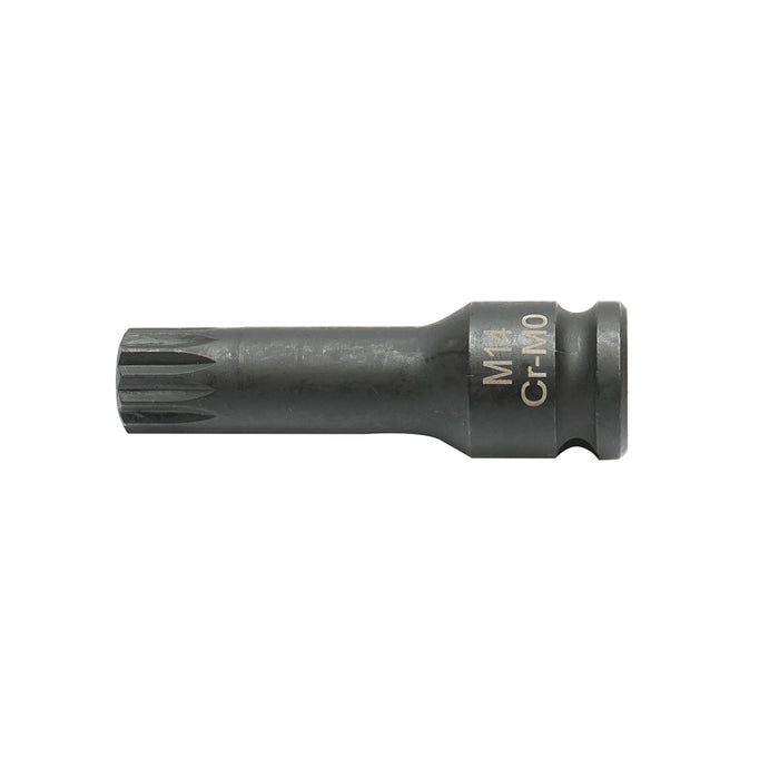 Chiave a bussola a percussione scanalata M14, 60 mm, attacco quadrato Cr-Mo da 3/8