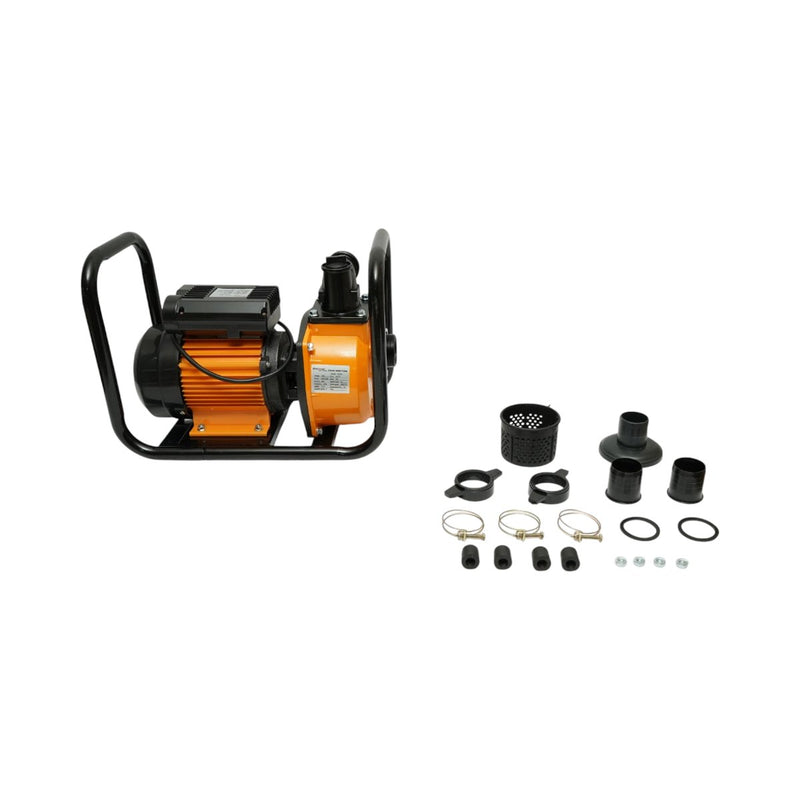 Pompa elettrica centrifuga di superficie per acqua 1,5 kW, 220 V, 2 pollici, portata 35 m³/h, profondità di aspirazione 7 m, prevalenza (altezza di pompaggio) 20 m