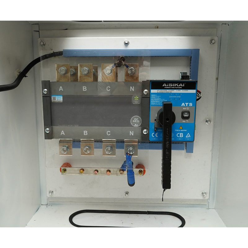 Commutatore di trasferimento automatico (ATS) 400 A, 400 V, 4 poli per generatore elettrico da 225 kVA