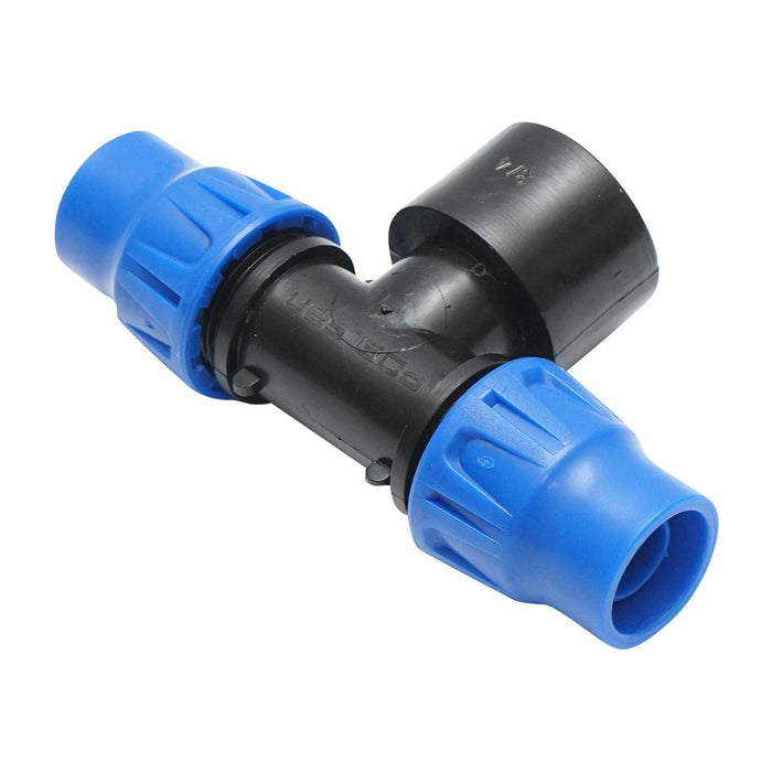 Giunto a ''T'' per Sistema di irrigazione a Goccia PN10-20mm X 3/4" X 20mm Giunto a Compressione per nastro irrigazione a Goccia