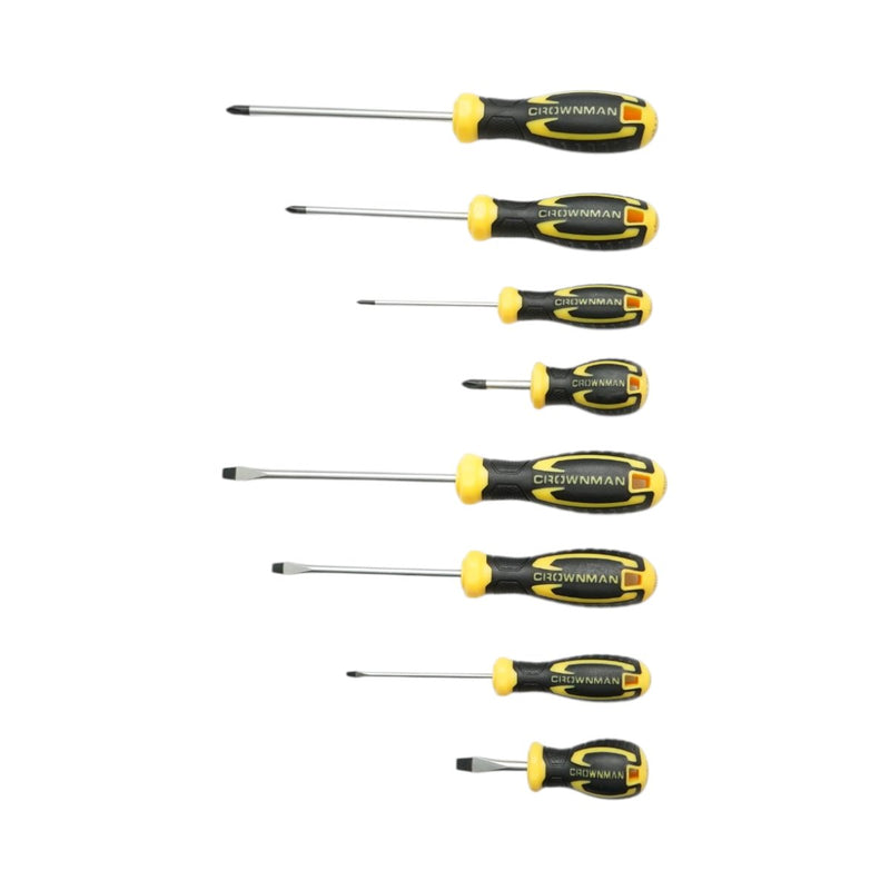 Set di cacciaviti professionali Crownman da 8 pezzi in acciaio Cr-V a croce  con punte magnetiche