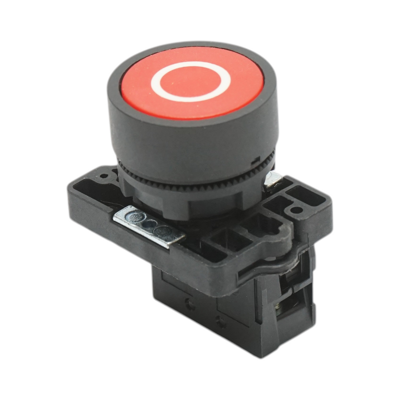 Pulsante di arresto (STOP) rosso a ritorno automatico, 1NC, 400 V/10 A, LAY5 Breckner Germany