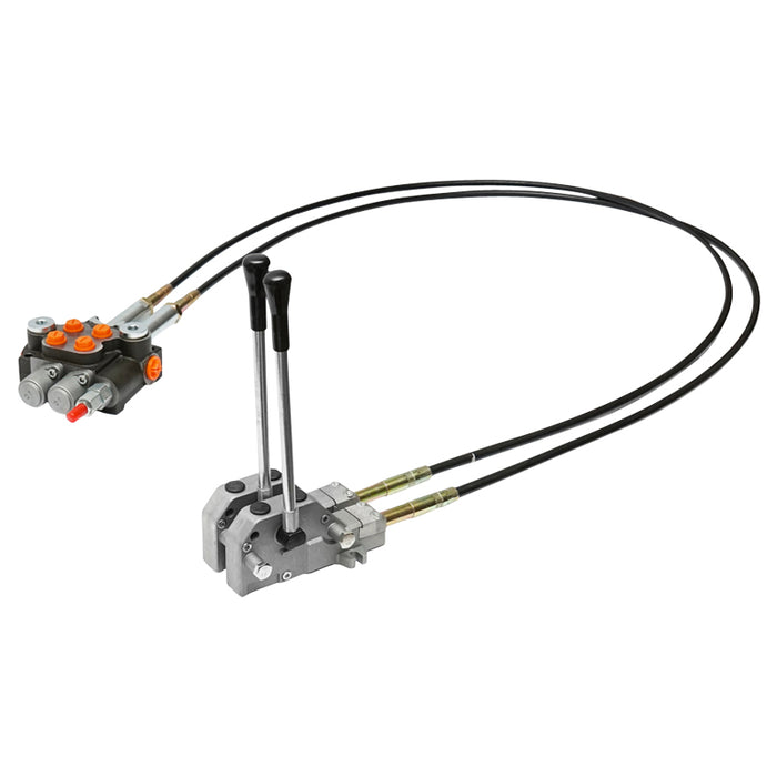 DISTRIBUTORE OLEODINAMICO con 2 leve, lunghezza cavo 2,5 m pressione 250 bar portata 40 l/min