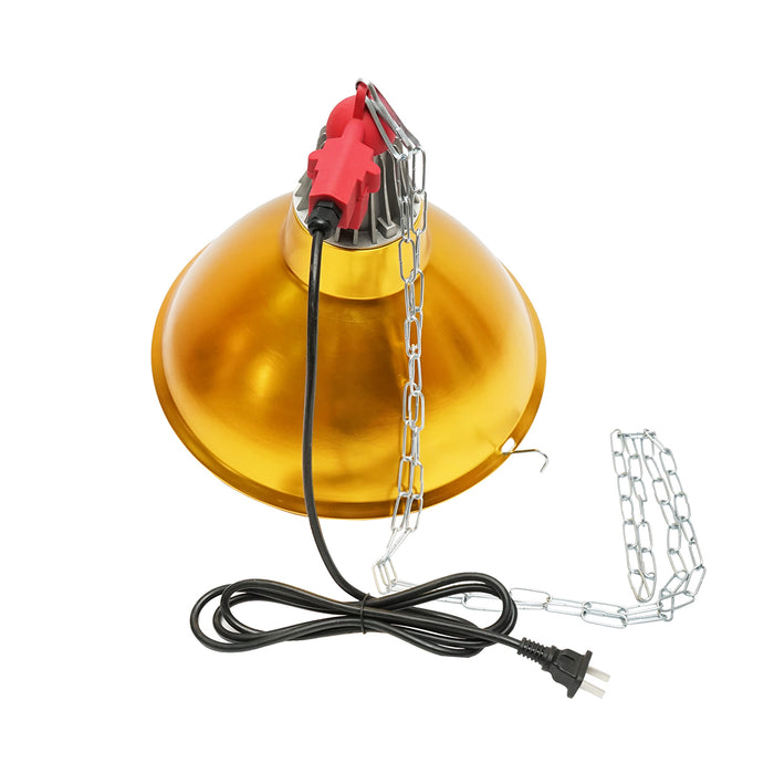 Lampada riscaldante a infrarossi da 30 cm per pulcini e animali, 230V.