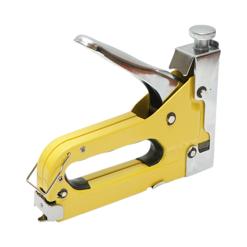 Graffatrice manuale regolabile 3-in-1 Crownman per tappezzeria (punti a C 4–14 mm, punti a U 10–12 mm, punti a T 10–14 mm), set da 300 punti incluso.