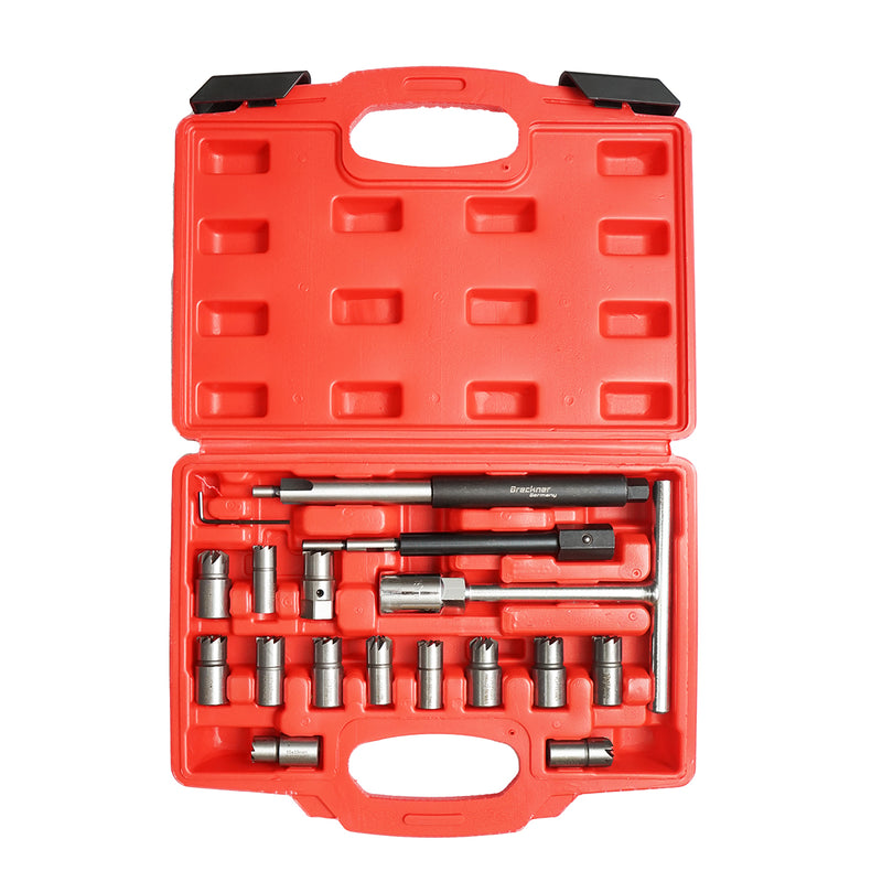 Set di 17 frese per sedi iniettori diesel Breckner Germany