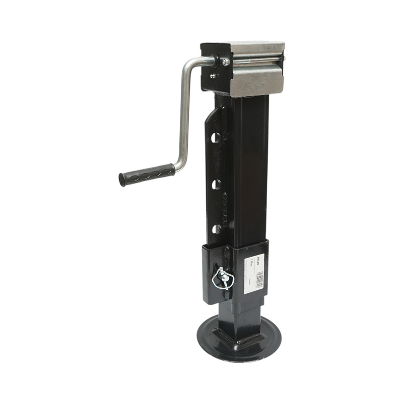 Piede di supporto regolabile per rimorchio con manovella, 57 cm, montaggio laterale, carico massimo 8.000 kg