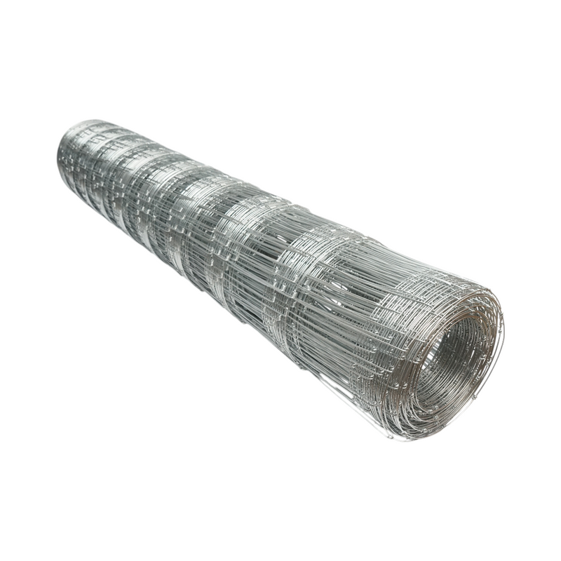 Rotolo di rete metallica zincata a maglia annodata, 120 cm x 50 m, filo di 2 mm di diametro, per recinzioni