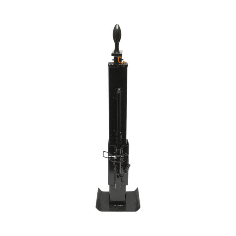 Piede di supporto regolabile per rimorchio con manovella (50 cm), montaggio laterale, tubo da 60 mm, carico massimo 6000 kg.