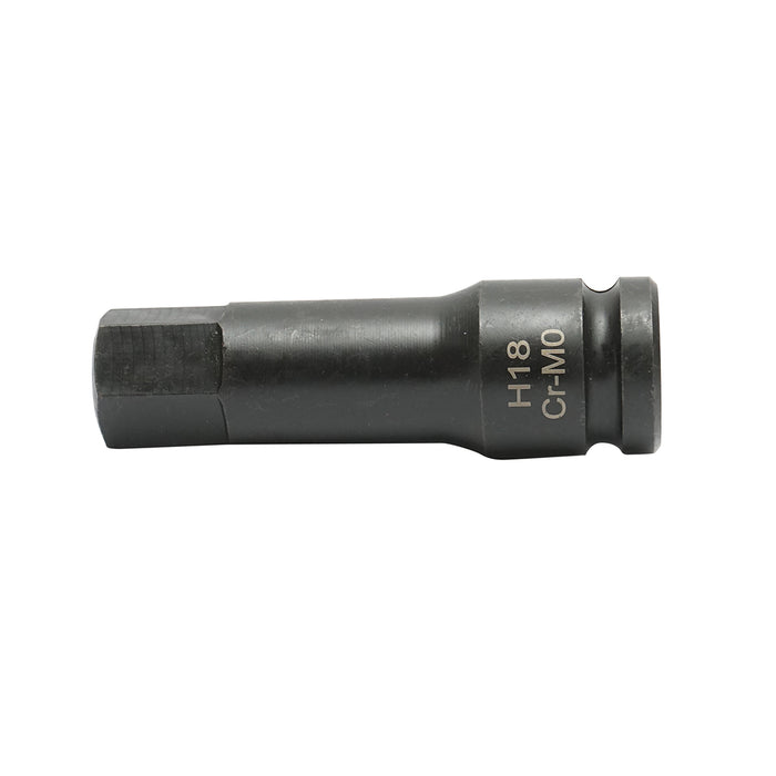 Chiave a bussola a impatto esagonale H18, 78 mm, quadrata 1/2 Cr-Mo