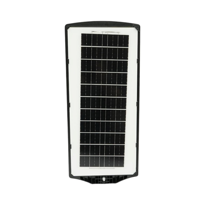 Lampione stradale solare a LED da 200 W con pannello solare da 12 W, batteria LiFePO4 da 8000 mAh, sensore di movimento, telecomando e supporto per palo (IP67)