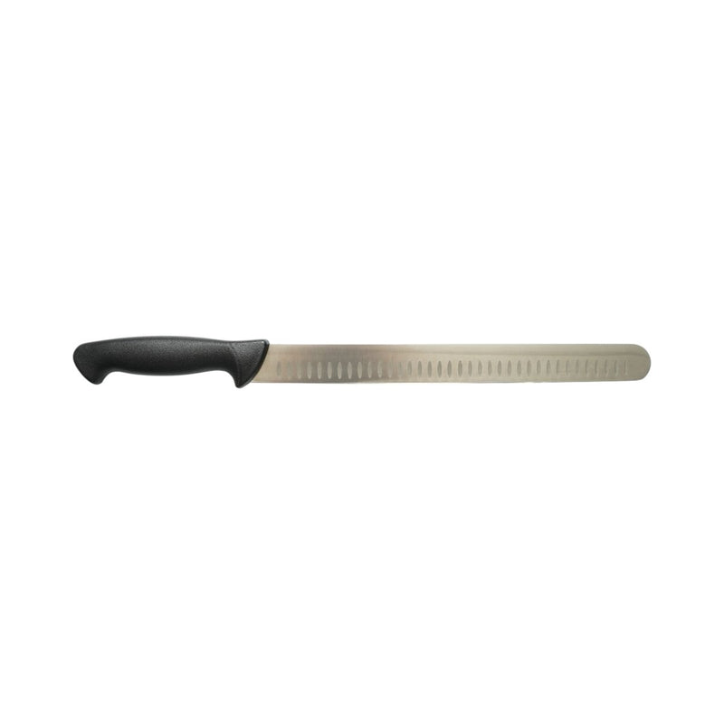 Coltello professionale da 30 cm per affettare il brisket, lama alveolata in acciaio 5Cr15MoV, manico in PP nero Breckner Germany