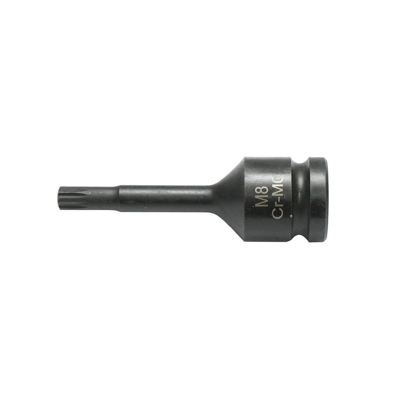 Chiave a bussola a percussione scanalata M8, 78 mm, 1/2 quadrato Cr-Mo