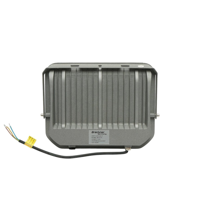Proiettore LED 100W, 100-265V, 6500K, 14000lm, 280x220x38mm, IP66 Breckner Germany