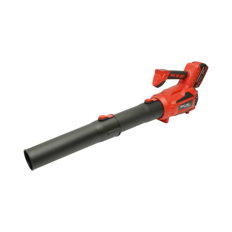 Soffiatore da giardino a batteria con due batterie agli ioni di litio da 21 V e 4 Ah, motore brushless, portata d'aria di 4,5 m³/min, 5 livelli di velocità (0–23.000 giri/min) e modalità Turbo. Breckner Germany