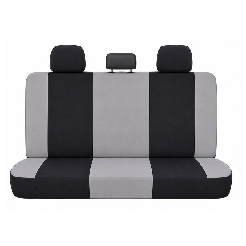 Set coprisedili universali per auto grigio-nero, materiale tessile 8 pezzi