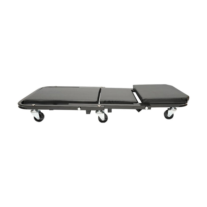 Carrello/Sedile Pieghevole per Officina 2 in 1 con Ruote Girevoli