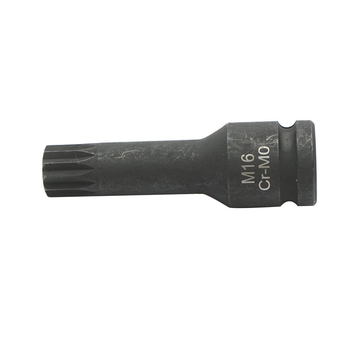Chiave a bussola a percussione scanalata M16, 78 mm, 1/2 quadrato Cr-Mo