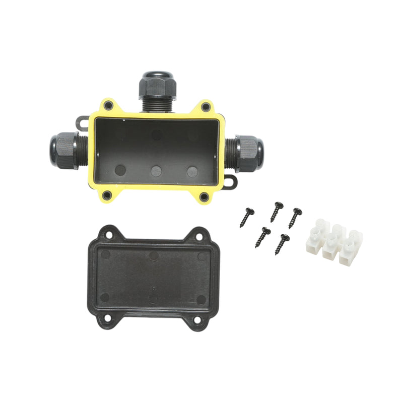 Scatola di derivazione stagna con pressacavi, 41 A 450 V CA, 3 ingressi (3–10 mm), IP68, Longroad