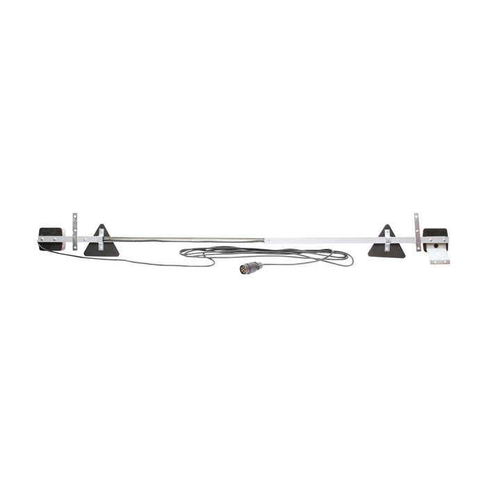 Gancio di traino regolabile 1000-1600 mm 2x lampada LED, 2x triangolo riflettente, cavo da 6 m e presa a 7 pin 12/24 V