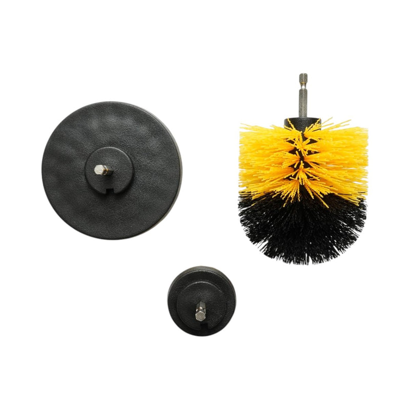 Set di 3 spazzole rotanti per la pulizia con trapano (50 mm, 90 mm, 100 mm), attacco da 1/4 di pollice Breckner Germany