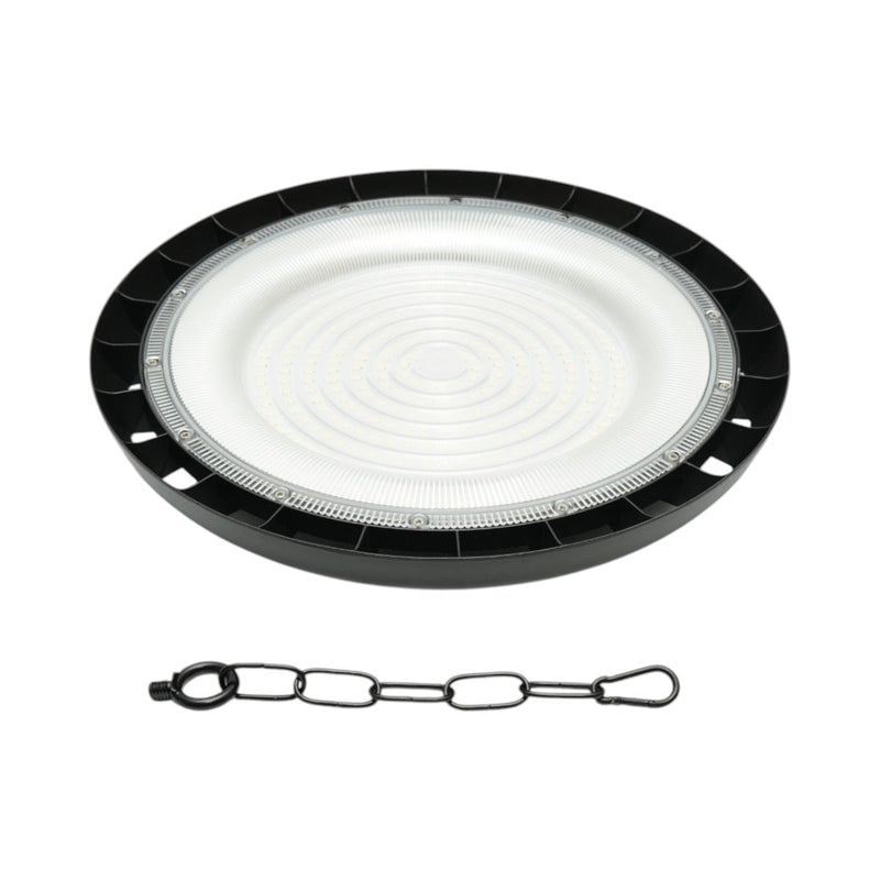 Lampada industriale a LED UFO High-Bay 200W, 100-265V, 6500K, 24000lm per capannoni e magazzini, 365x32mm, IP65 Breckner Germany