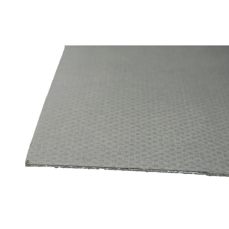 Lastra in fibra compressa con inserto metallico, larghezza 0,5 m, lunghezza 1 m, spessore 1,8 mm (grigia)