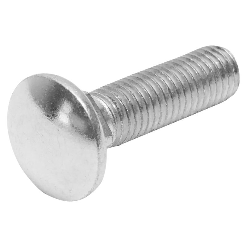 Set di 50 bulloni a testa tonda con quadro sottotesta (tipo aratro) zincati DIN 603 M12x45 mm