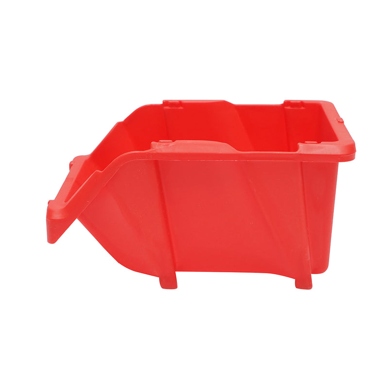 Scatola portaoggetti in plastica rossa, dimensioni 195x125x95 mm