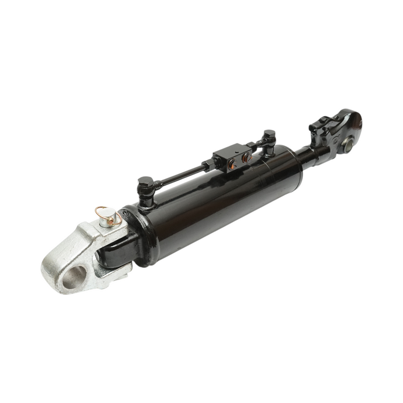 Tirante centrale idraulico regolabile 760–1010 mm, categoria 3-3, con innesto rapido, corsa 250 mm, perno 40 mm, stelo 50 mm.