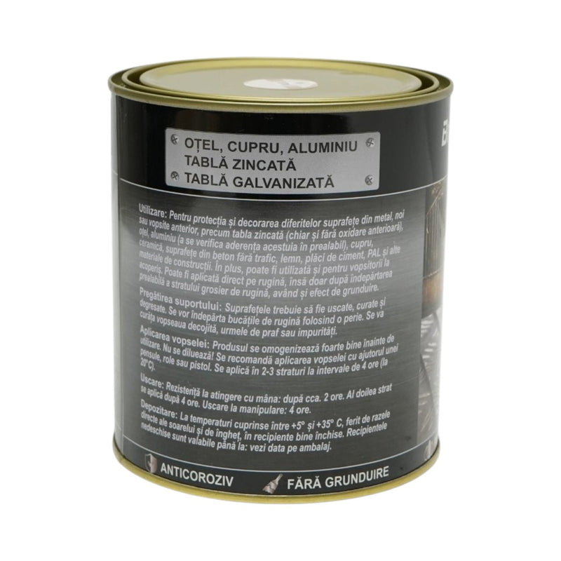 Smalto anticorrosivo bianco 3-in-1 per metalli (750 g), a base acqua, applicabile direttamente sulla ruggine. Breckner Germany