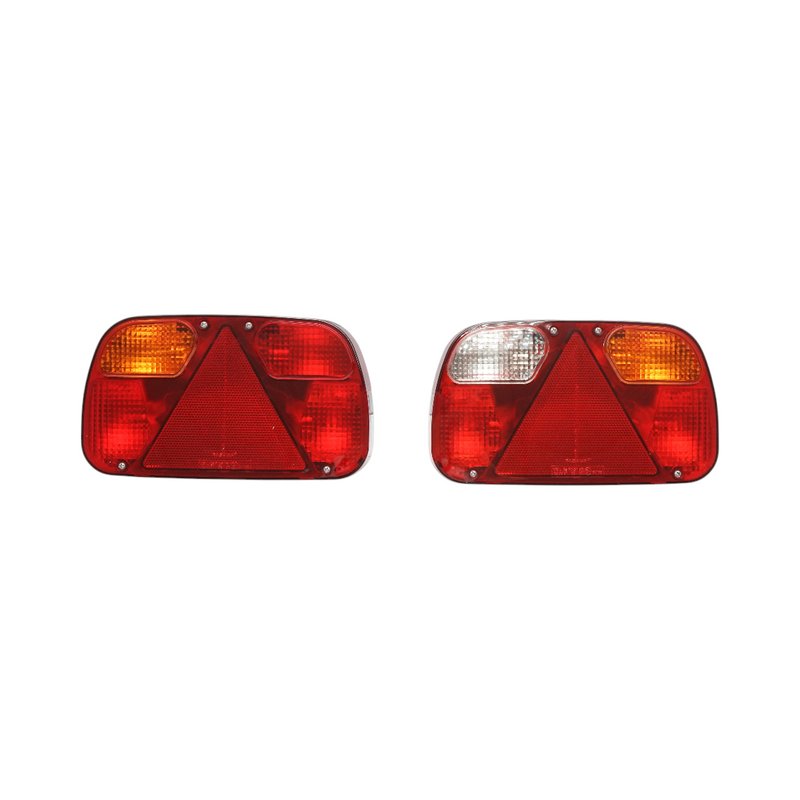 Set di luci universali a 12V per rimorchio con 6 funzioni, cablaggio da 5,5 m e connettore a 13 poli. Breckner Germany
