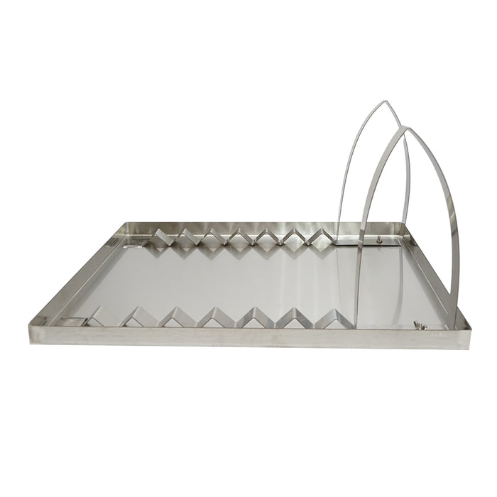 Vassoio in acciaio inossidabile per disopercolare, dimensioni 600x700x30 mm