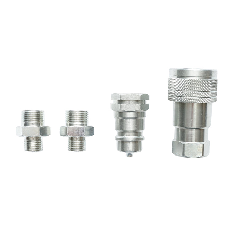 Valvola adattatrice maschio-femmina M16 con sede conica e riduzioni M16x20 (set di raccordi femmina + maschio da 1/2") 92,8x37x29,6 mm