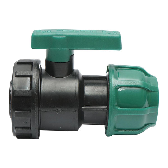 Valvola A Sfera per tubi irrigazione a goccia PN10-32mm X 3/4", Rubinetto per Tubi Nastro di irrigazione a Goccia, Valvola A Sfera per sistemi di irrigazione a goccia PN10-32mm X 3/4"