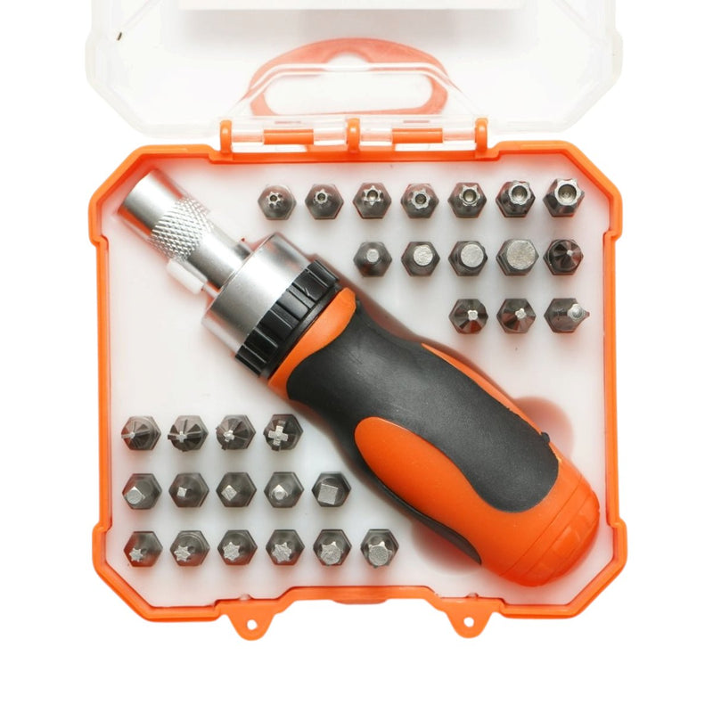 Set di cacciaviti a cricchetto da 31 pezzi con inserti esagonali, Torx, PH e PZ (Cr-V)