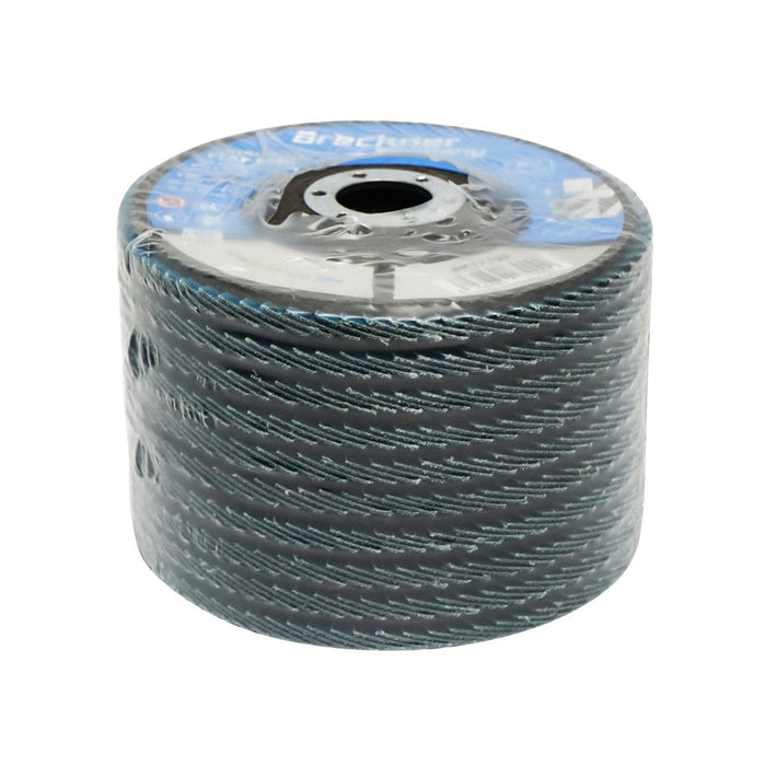 Dischi Lamellari Zirconio 125mm P60 per Acciaio INOX Metallo, Dischi Abrasivi, Disco Lamellare Breckner Germany