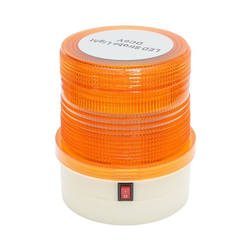 Lampeggiatore stroboscopico LED wireless portatile (24 SMD), 6 V CC (alimentato da 4 batterie AA da 1,5 V), con base magnetica.