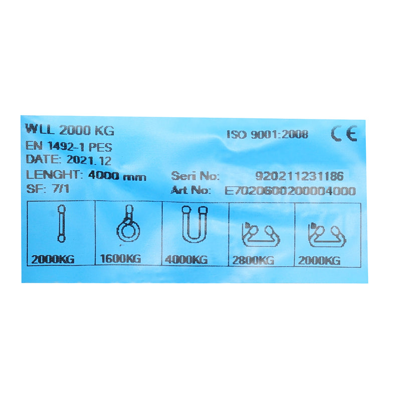 Cinghia di sollevamento 4mx50mm 2T