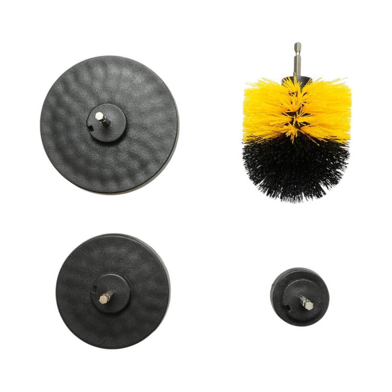 Set di 4 spazzole rotanti per la pulizia da utilizzare con trapano (50 mm, 90 mm, 100 mm, 125 mm), attacco da 1/4 di pollice Breckner Germany