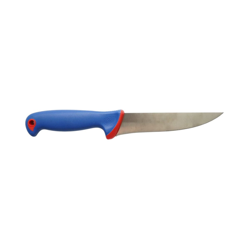 Coltello professionale per disosso da 15 cm, lama in acciaio 5Cr15MoV, manico in nylon blu e rosso. Breckner Germany