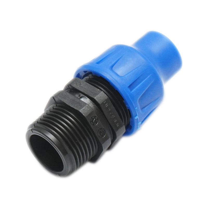 Raccordo Maschio a compressione 16mmx3/4", PN16 per sistemi di irrigazione Raccordo di giunzione a compressione 16mmx3/4 pollice, PN16 per sistemi di irrigazione