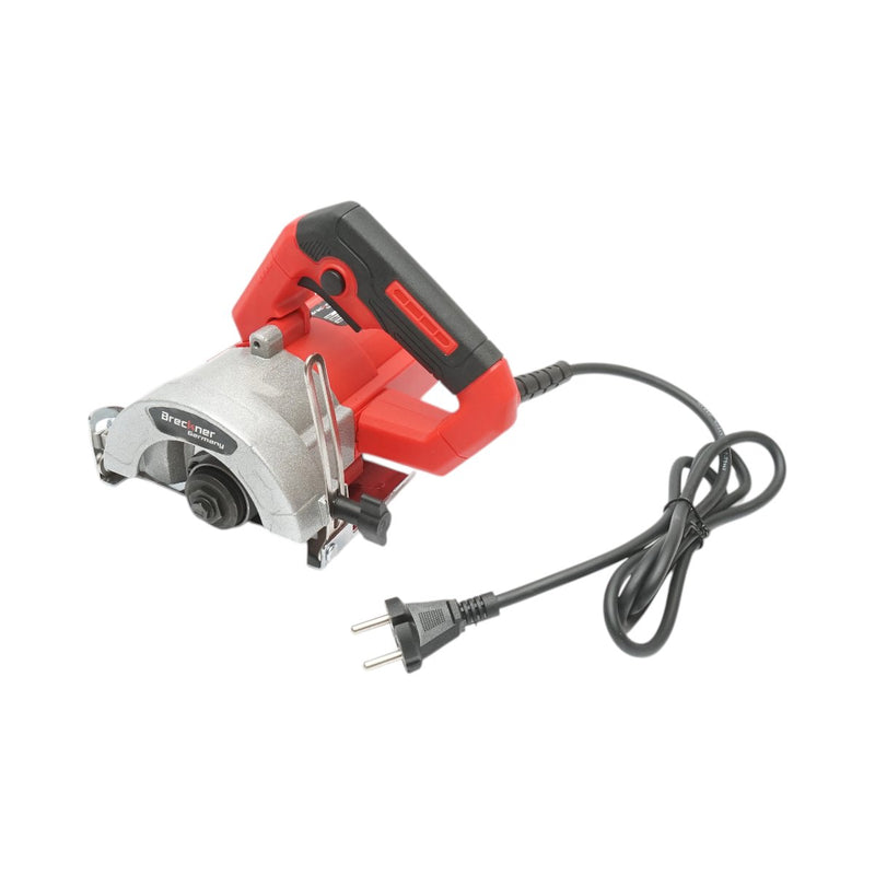 Sega circolare per il taglio di piastrelle in ceramica, gres e maiolica, 1050 W, 220 V, disco da 110 mm, taglio inclinabile da 0° a 45°, velocità 12.800 giri/min. Breckner Germany