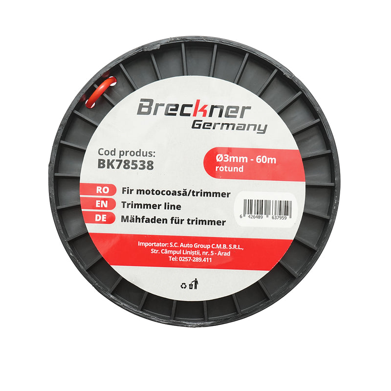 Filo tondo per decespugliatore 3mmx60m Breckner Germany