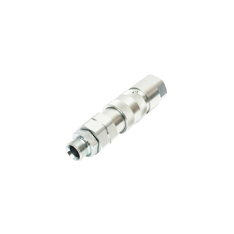 Set di raccordi a innesto rapido da 1 pollice (valvola a passaggio libero: femmina + maschio) con adattatore diritto, 83x45x48 mm.