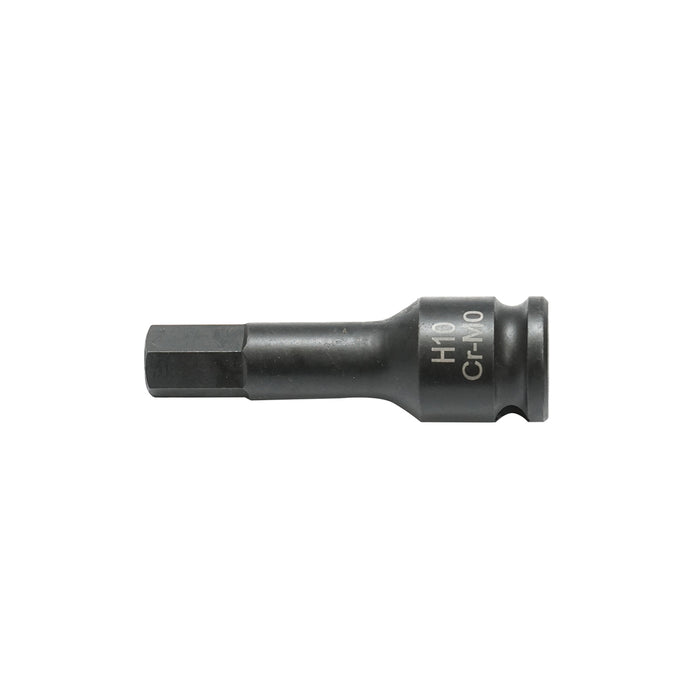 Chiave a bussola a impatto esagonale H10, 60 mm, quadrata 3/8 Cr-Mo