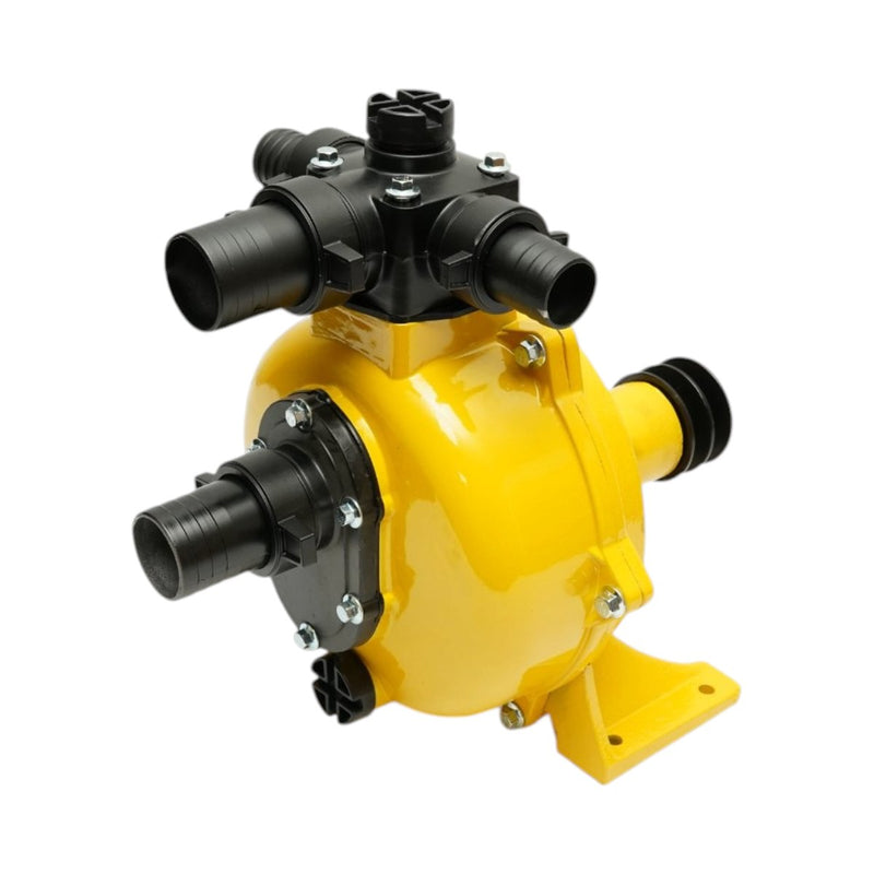 Pompa centrifuga autoadescante per acqua con doppia puleggia, 4 kW, 2 pollici, portata 30 m³/h, profondità di aspirazione 5 m, prevalenza 56 m, per irrigazione.