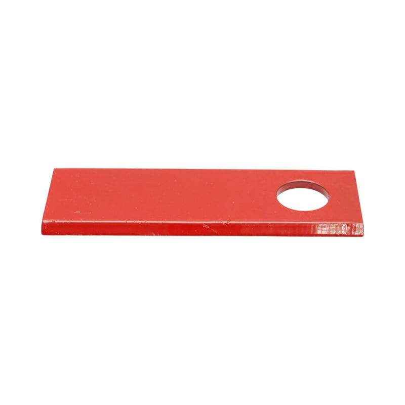 Coltello sinistro per falciatrice rotativa, dimensioni 126 × 47 × 4 mm, foro Ø 20 mm. Breckner Germany