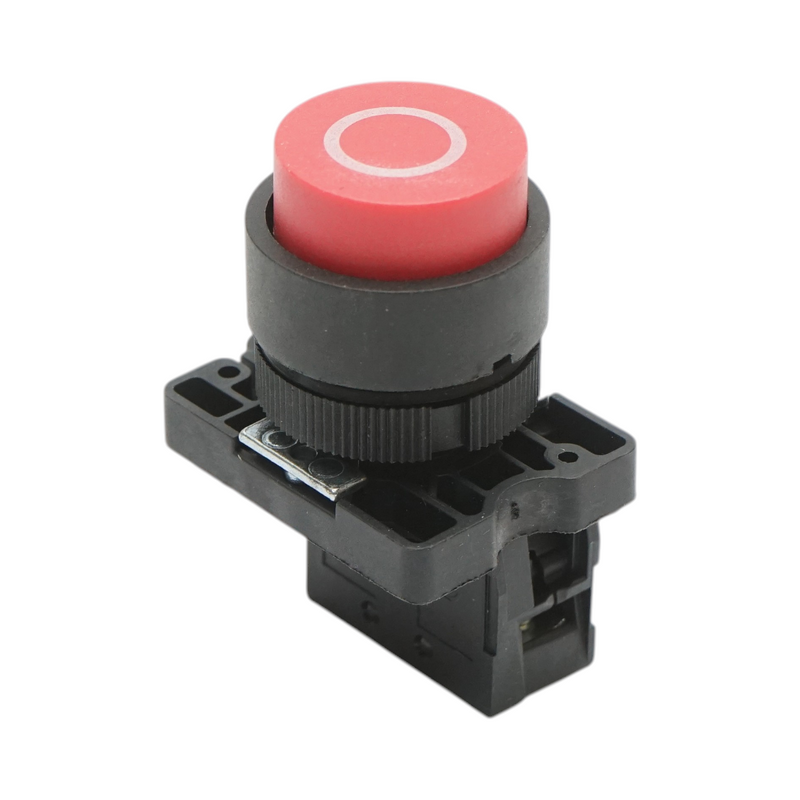 Pulsante di arresto (STOP) rosso convesso, ritorno a molla, 1NC, 400 V/10 A LAY5 Breckner Germany